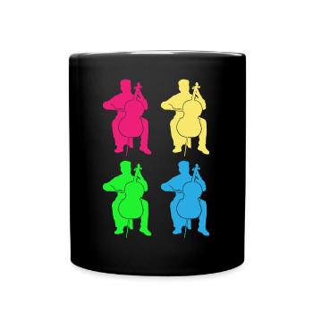 Bassistes Coloré Ensemble Son - Mug uni - noir - Devant