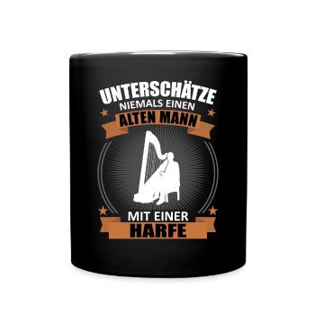 Harpe sagesse âge puissance cadeau - Mug uni - noir - Devant