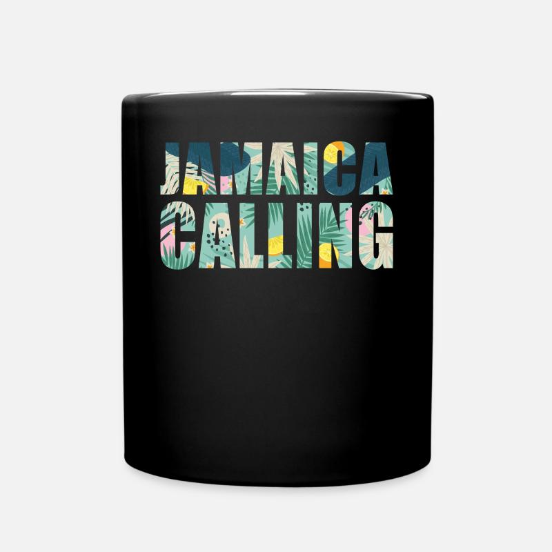 Jamaica Souvenir Vacation Jamaica Calling - Full Colour Mug - black
