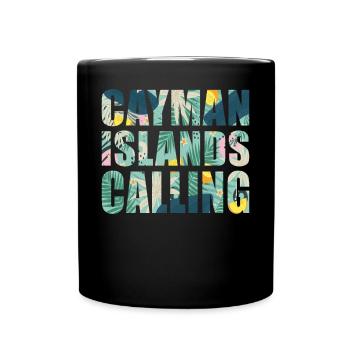 Vacances souvenirs aux îles Caïmans - Mug uni - noir - Devant