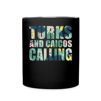 Turks And Caicos Souvenir Vacation - Full Colour Mug - black - Front