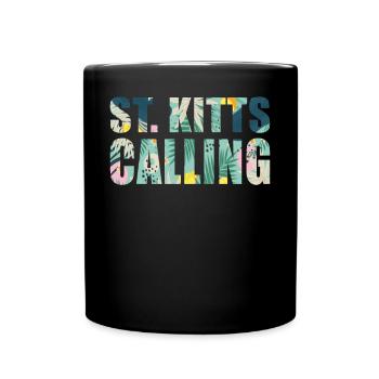 Saint-Kitts appelant Tropical Vibes Souvenir - Mug uni - noir - Devant