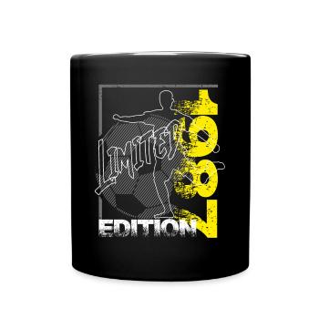 Limited Edition 1987 Limited Edition Fußball - Tasse einfarbig - Schwarz - Vorne