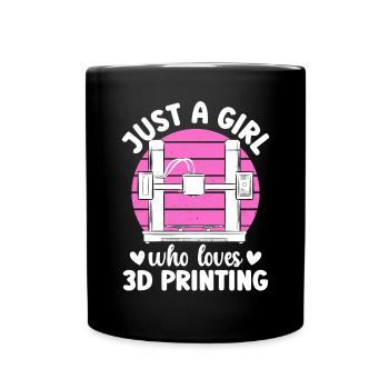 3D Drucker 3D Druck - Tasse einfarbig - Schwarz - Vorne