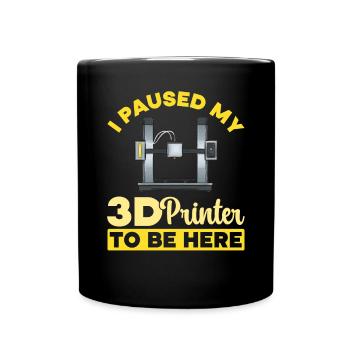 3D Drucker 3D Druck - Tasse einfarbig - Schwarz - Vorne