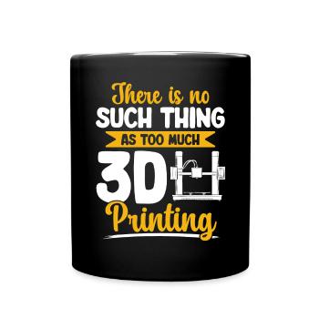 3D Drucker 3D Druck - Tasse einfarbig - Schwarz - Vorne