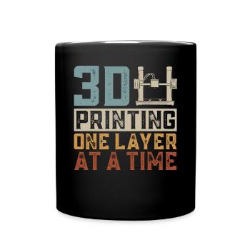 3D Printer 3D Printing - Full Colour Mug - black - Front