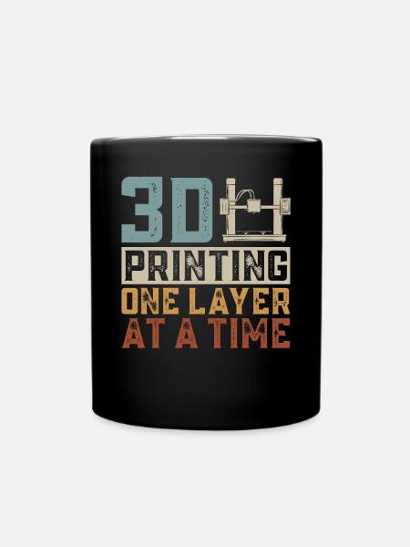 3D Drucker 3D Druck - Tasse einfarbig - Schwarz