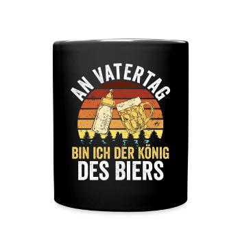 Papa Bière Père Fête des Pères - Mug uni - noir - Devant