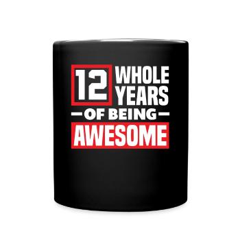 Fête d’anniversaire pour enfants du 12e anniversaire - Mug uni - noir - Devant