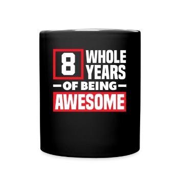 8th Birthday Children's Birthday Party - Full Colour Mug - black - Front