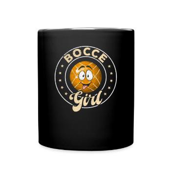 Pétanque fille Pétanque Joueur Fille Joueur de Boccia - Mug uni - noir - Devant