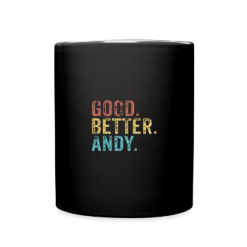Good better Andy - Tasse einfarbig - Schwarz - Vorne
