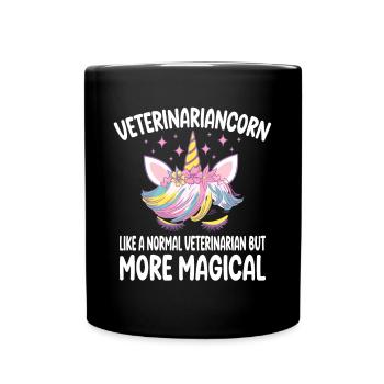 Funny Veterinariancorn Veterinarian Gifts - Full Colour Mug - black - Front