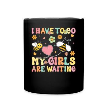 L’apiculteur l’apiculture doit disparaître Mes filles attendent - Mug uni - noir - Devant