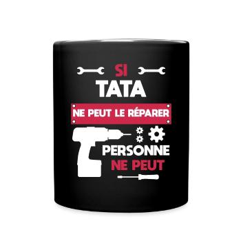 DIY Aunt Handyman Humor Gift Aunt - Full Colour Mug - black - Front