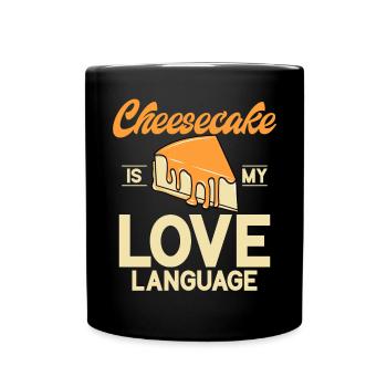 Cheesecake Gift - Tasse einfarbig - Schwarz - Vorne