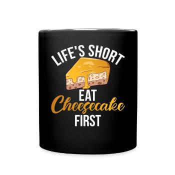 Cheesecake Gift - Tasse einfarbig - Schwarz - Vorne
