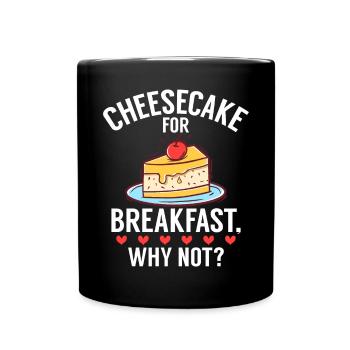 Cheesecake Gift - Tasse einfarbig - Schwarz - Vorne