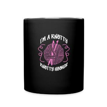 Crochet Knitting Sewing Seamstress Gift - Full Colour Mug - black - Front