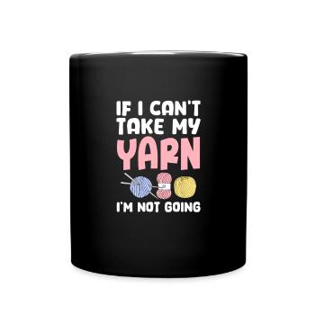 Crochet Knitting Sewing Seamstress Gift - Full Colour Mug - black - Front