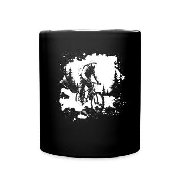 Mountain Bike Graphics - Full Colour Mug - black - Front
