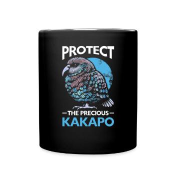 Espèce en voie de disparition Kakapo Militant des droits des animaux - Mug uni - noir - Devant
