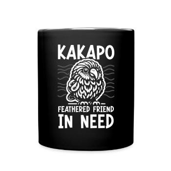 Espèce en voie de disparition Kakapo Militant des droits des animaux - Mug uni - noir - Devant