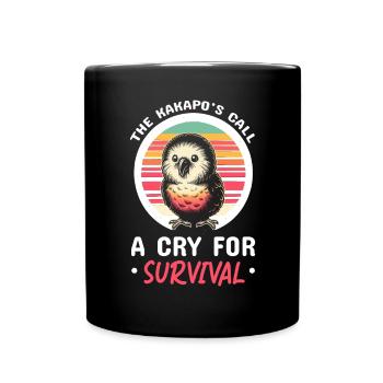 Espèce en voie de disparition Kakapo Militant des droits des animaux - Mug uni - noir - Devant