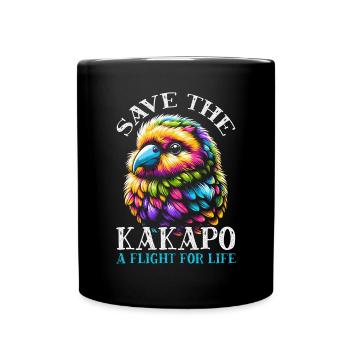 Espèce en voie de disparition Kakapo Militant des droits des animaux - Mug uni - noir - Devant