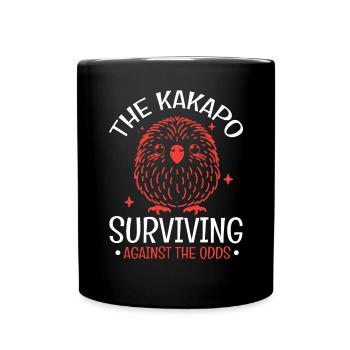 Espèce en voie de disparition Kakapo Militant des droits des animaux - Mug uni - noir - Devant