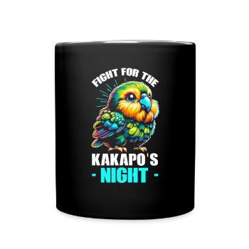 Espèce en voie de disparition Kakapo Militant des droits des animaux - Mug uni - noir - Devant