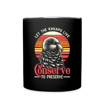 Espèce en voie de disparition Kakapo Militant des droits des animaux - Mug uni - noir - Devant