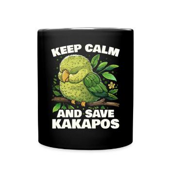 Espèce en voie de disparition Kakapo Militant des droits des animaux - Mug uni - noir - Devant