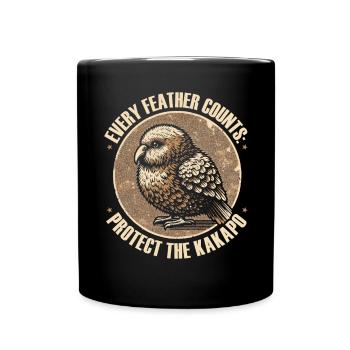 Espèce en voie de disparition Kakapo Militant des droits des animaux - Mug uni - noir - Devant