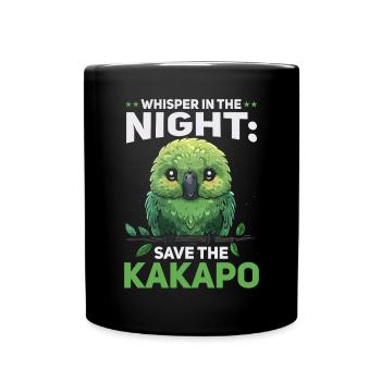 Espèce en voie de disparition Kakapo Militant des droits des animaux - Mug uni - noir - Devant