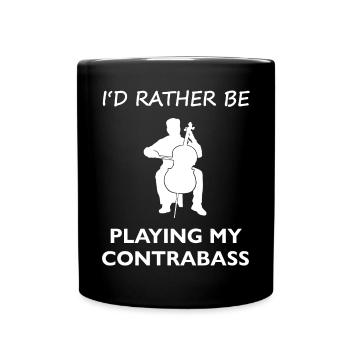 Conception de chemise de jeu Double Bass Master - Mug uni - noir - Devant