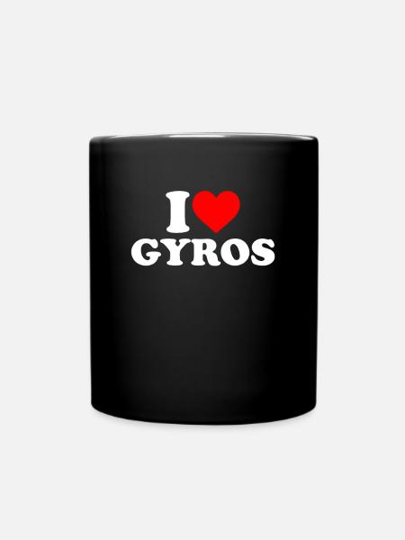 i love gyros Greek Food - Tasse einfarbig - Schwarz
