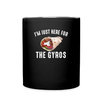 Je viens d’ici Gyros Nourriture grecque - Mug uni - noir - Devant