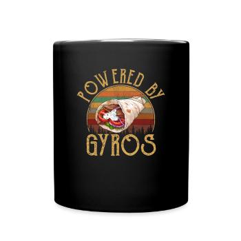 Propulsé par gyros Greek Food - Mug uni - noir - Devant