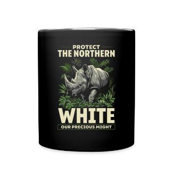 Espèce en voie de disparition Rhinocéros blanc du Nord - Mug uni - noir - Devant