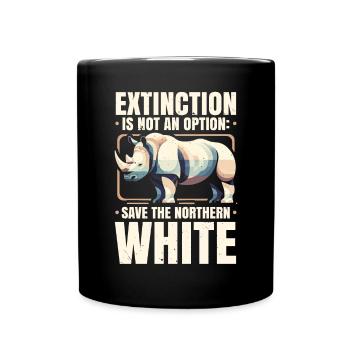 Gefährdete Spezies Nördliches Breitmaulnashorn - Tasse einfarbig - Schwarz - Vorne