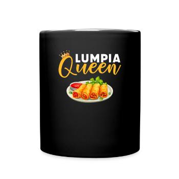 Lumpia Queen, food filipino - Tasse einfarbig - Schwarz - Vorne