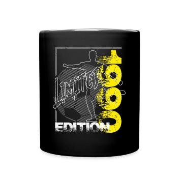 Limited Edition 1990 Limited Edition Fußball - Tasse einfarbig - Schwarz - Vorne