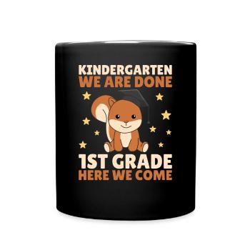 Kids Kindergarten graduate Eichhhörnchen 1st grade - Tasse einfarbig - Schwarz - Vorne