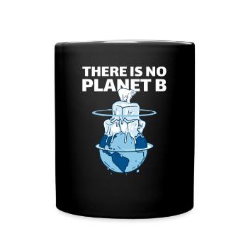 Ours polaire avec la protection du climat de la Terre Il n’y a pas de planète B - Mug uni - noir - Devant