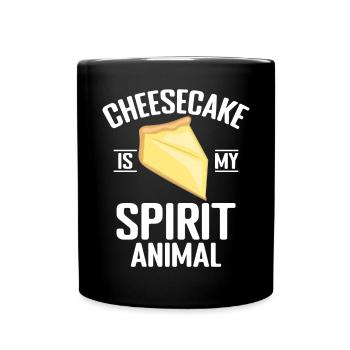 Cheesecake Gift - Tasse einfarbig - Schwarz - Vorne