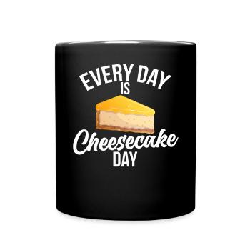 Cheesecake Gift - Tasse einfarbig - Schwarz - Vorne