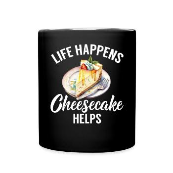 Cheesecake Gift - Tasse einfarbig - Schwarz - Vorne