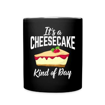 Cheesecake Gift - Tasse einfarbig - Schwarz - Vorne